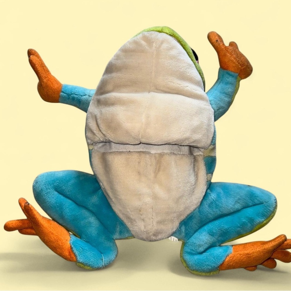 Colorful Plush Frog Puppet - Picture 4 of 4